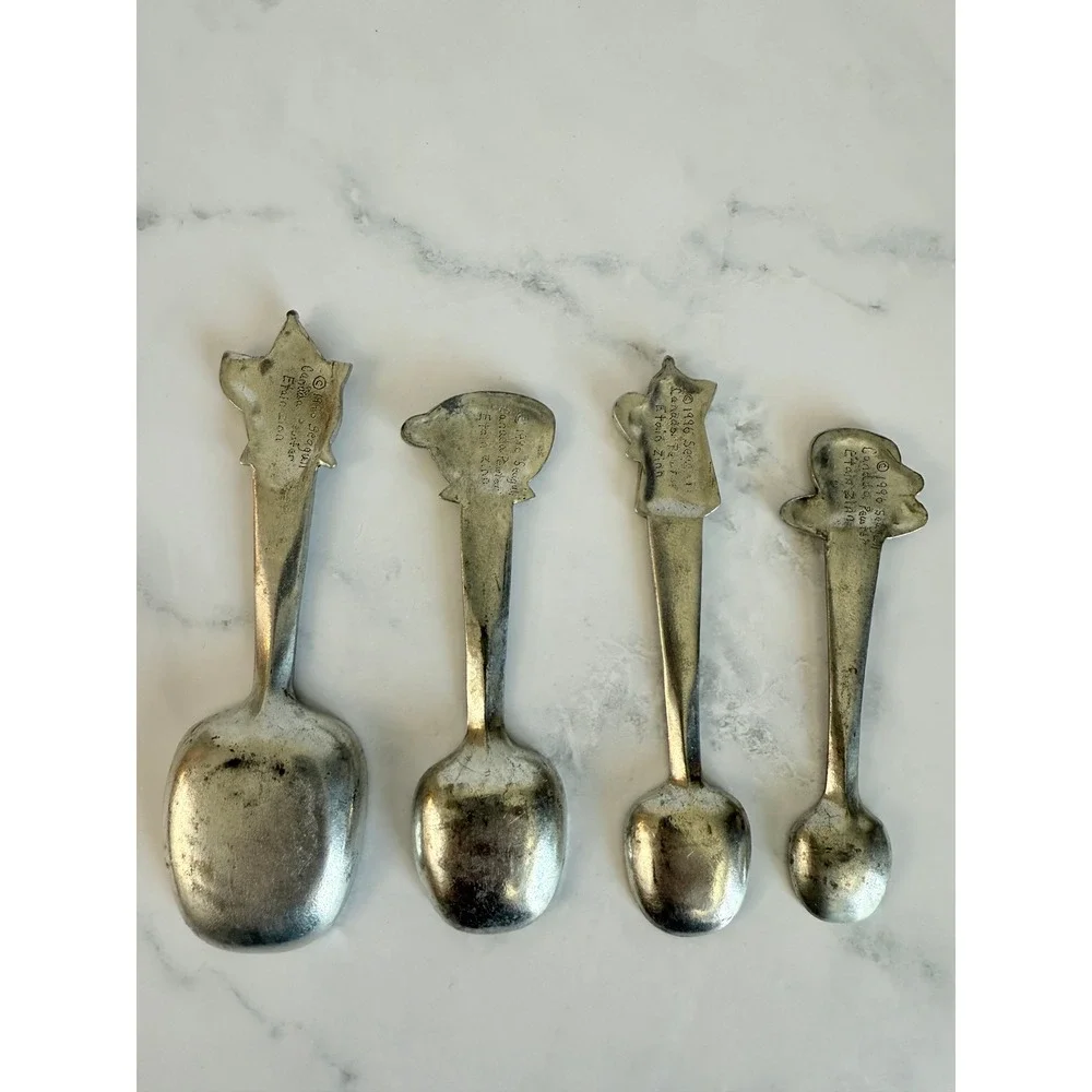VTG 1996 Seagull Pewter JAVA Coffee Espresso Measuring Spoons Etain Zinn